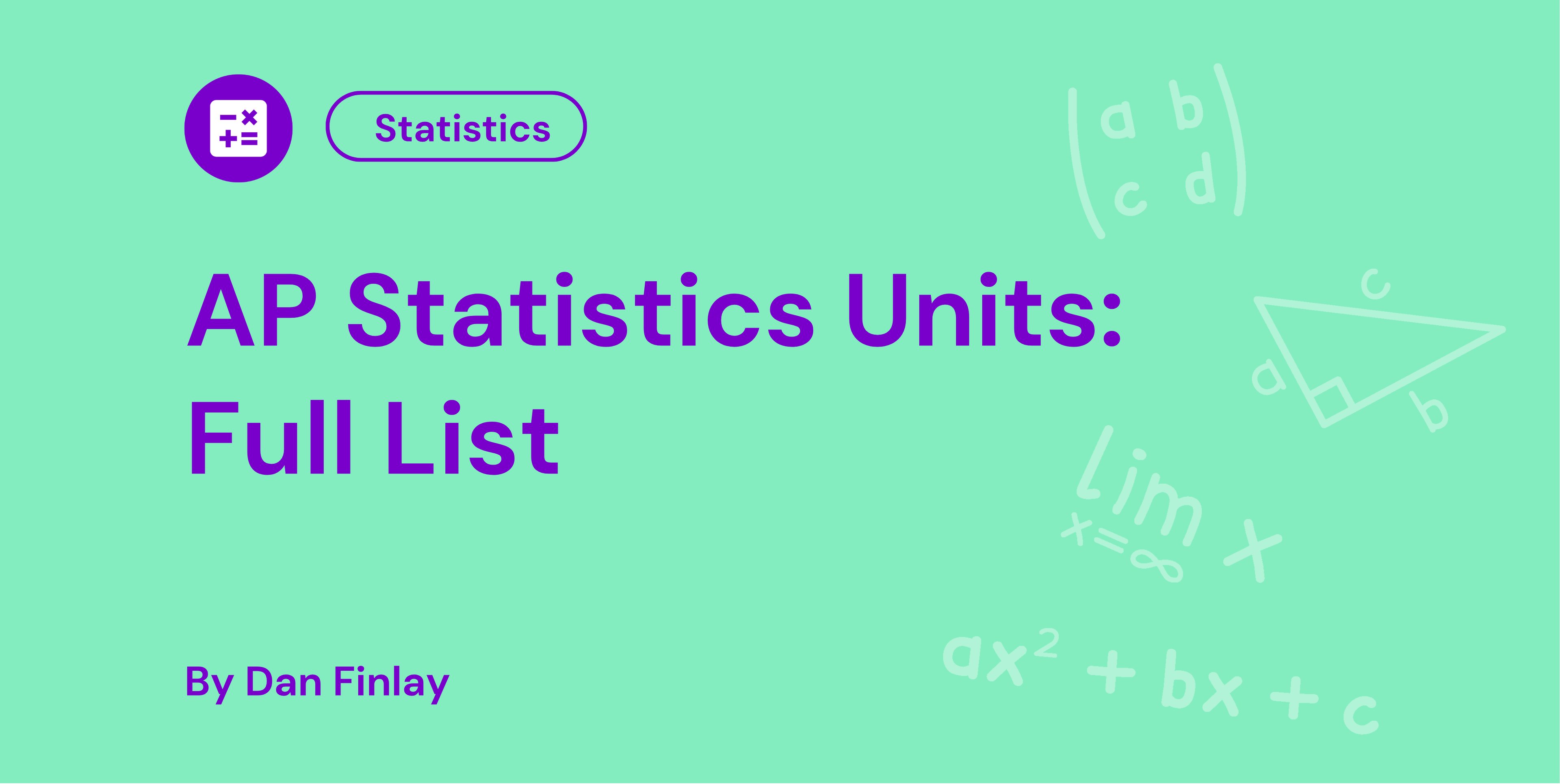 AP Statistics Units Full List