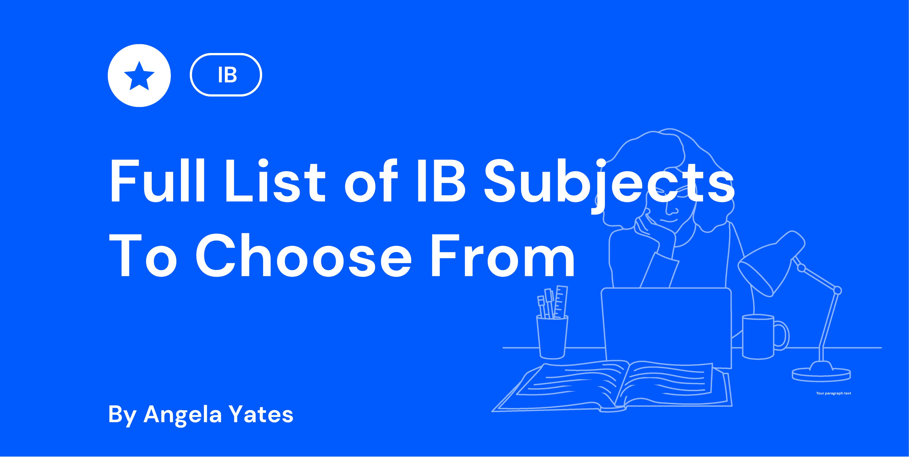 Full List of IB Subjects To Choose From