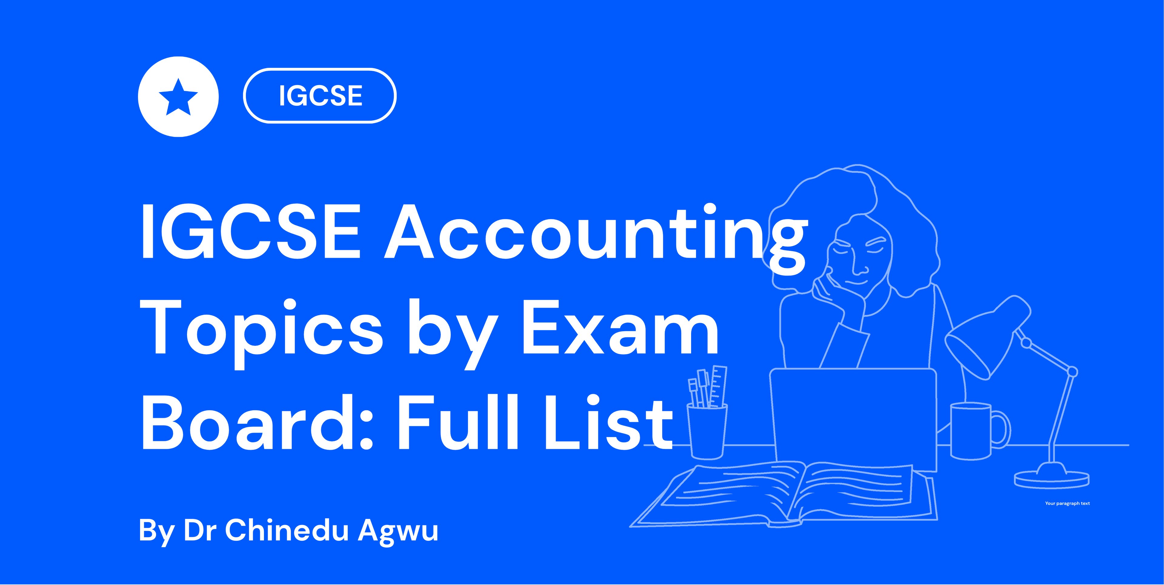 IGCSE Accounting Topics by Exam Board Full List
