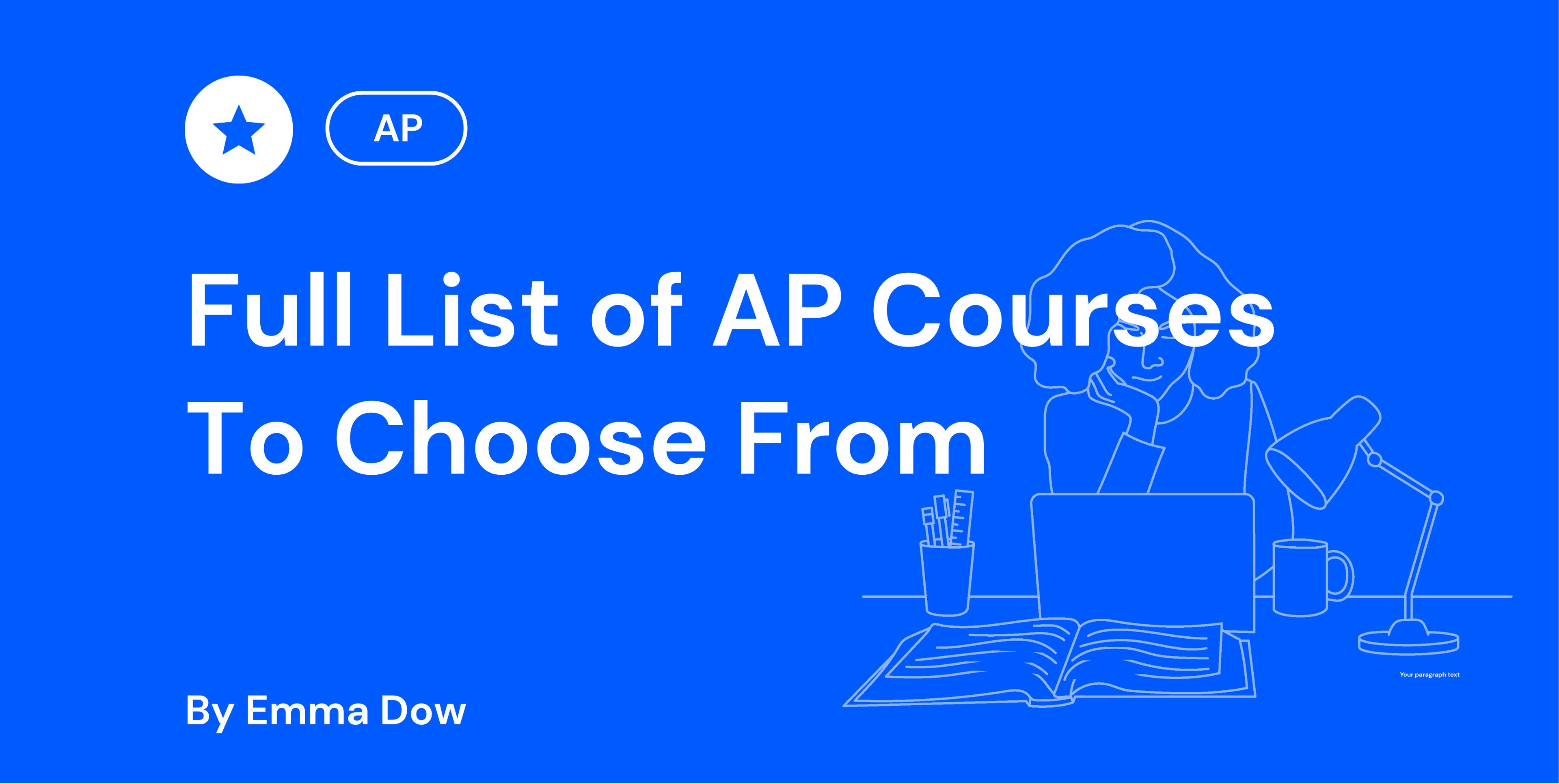 Full List of AP Courses To Choose From