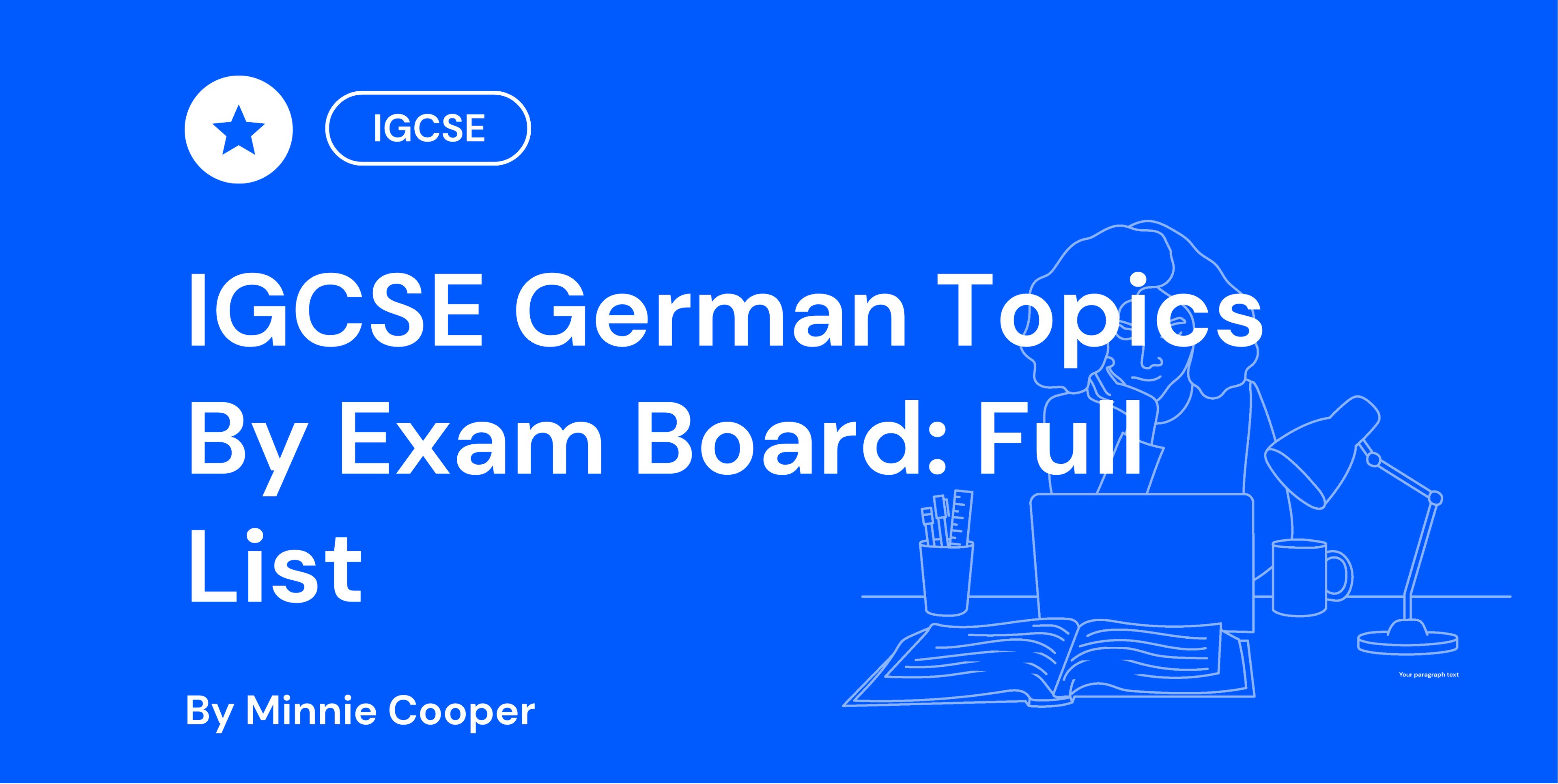 IGCSE German Topics By Exam Board Full List