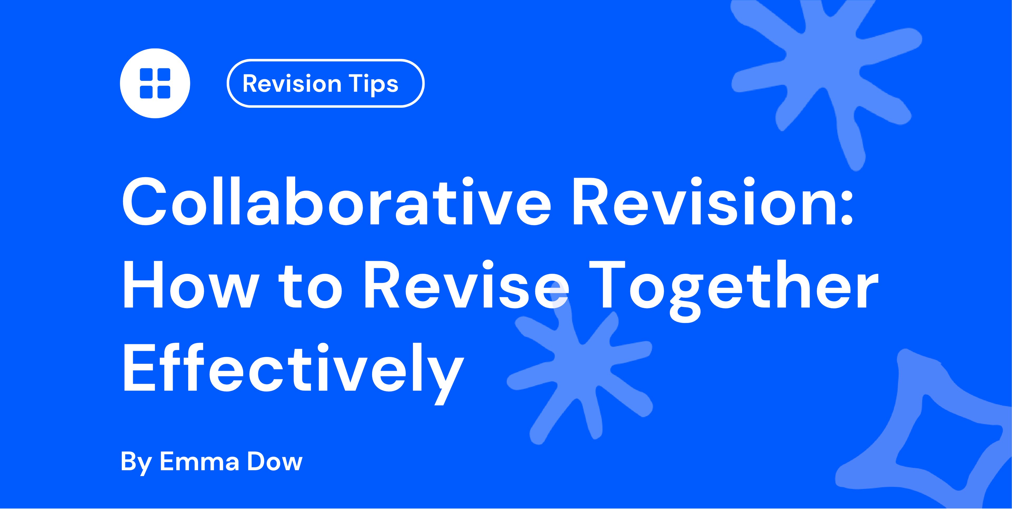Collaborative Revision How to Revise Together Effectively