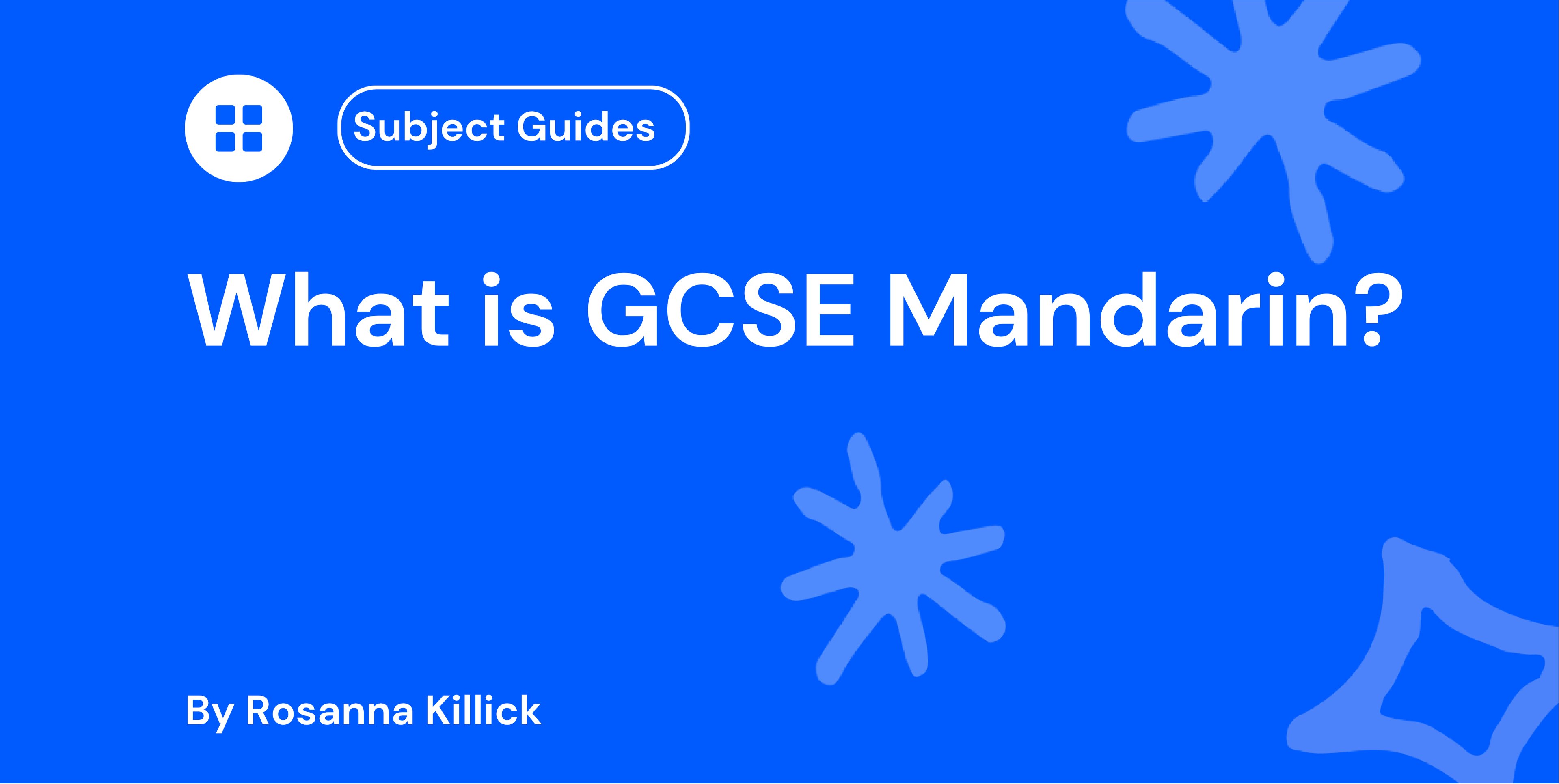 What is GCSE Mandarin?