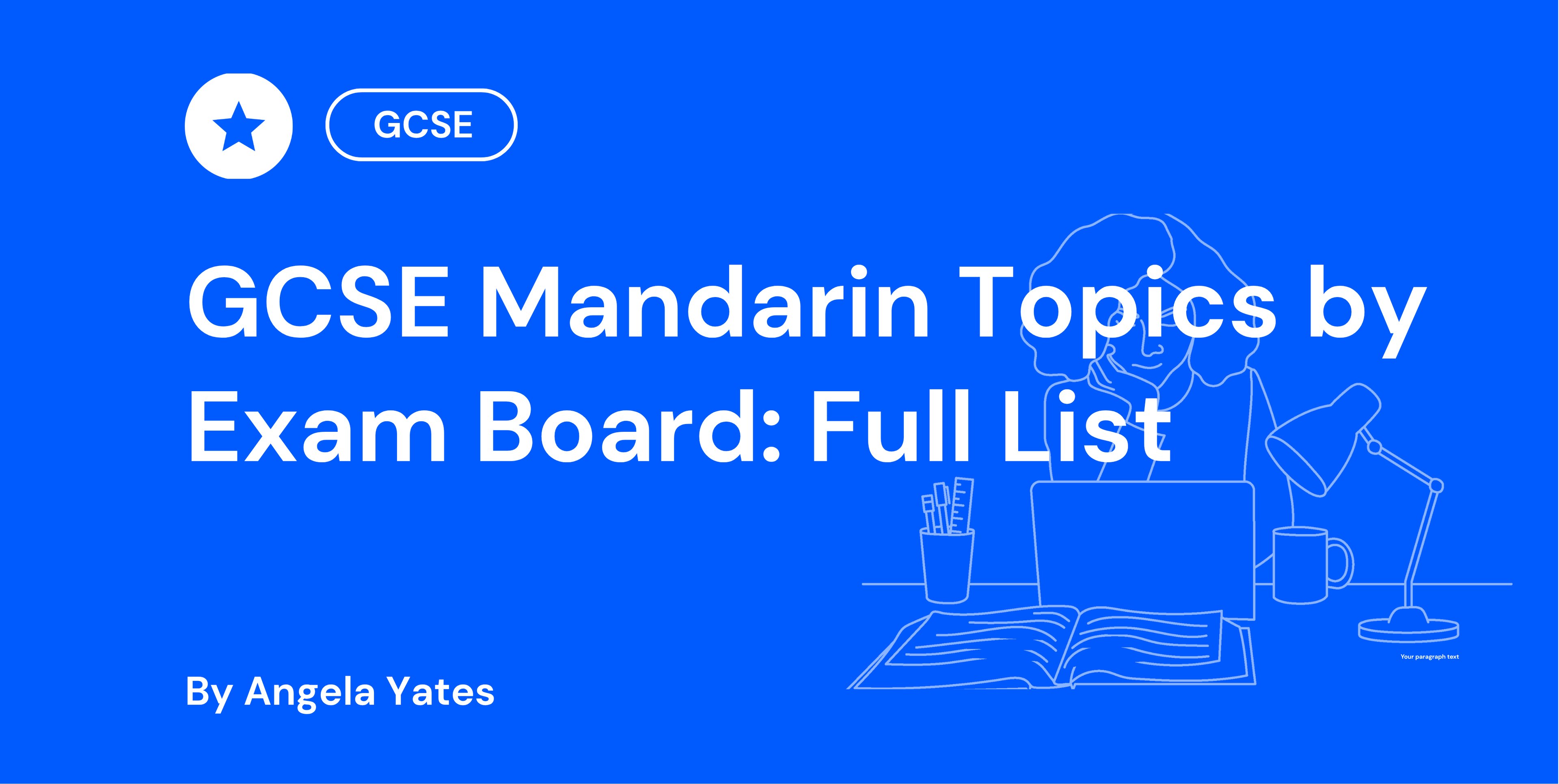 GCSE Mandarin Topics by Exam Board Full List