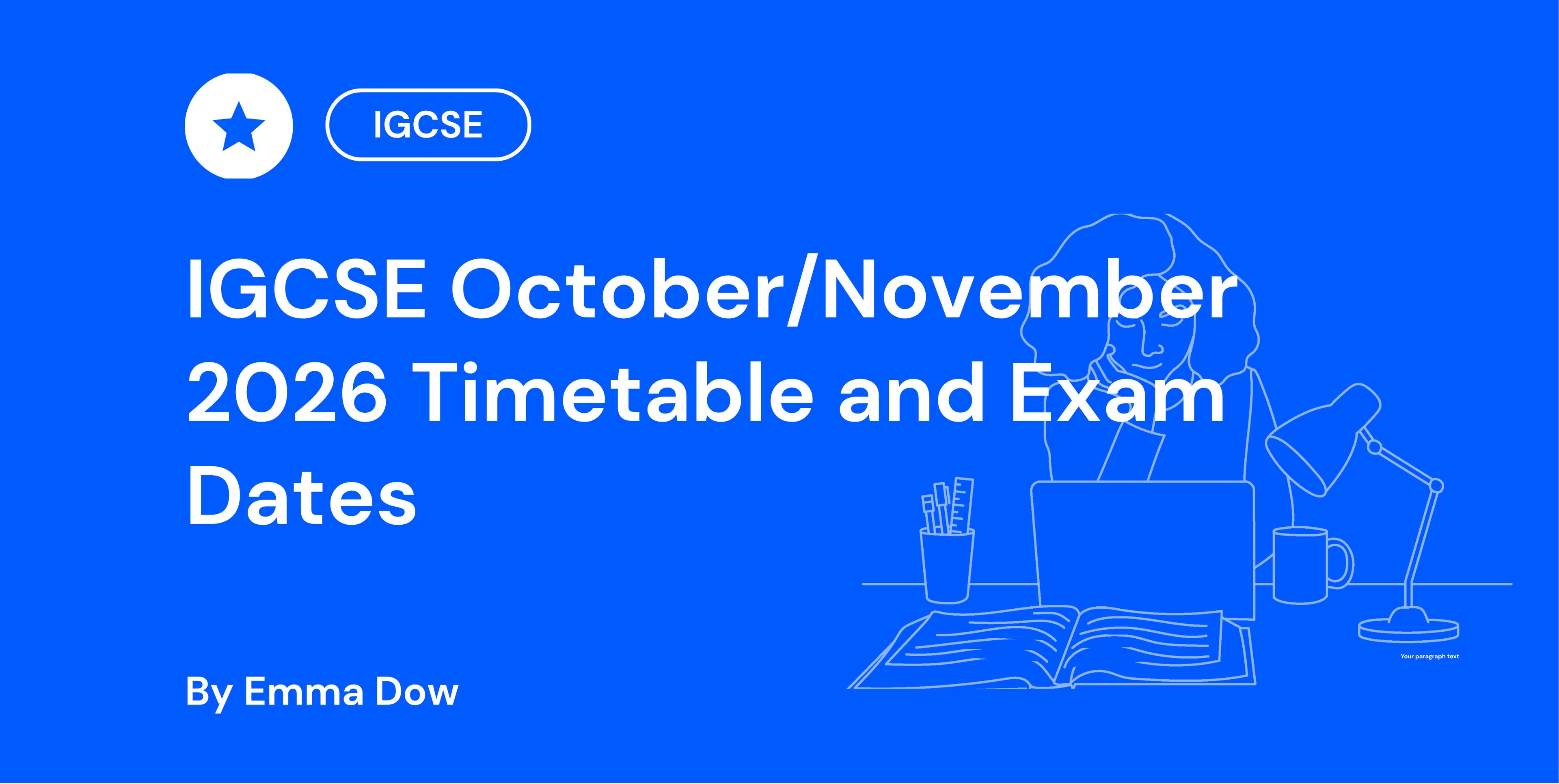 IGCSE OctoberNovember 2026 Timetable and Exam Dates